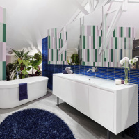 Мозаїка із керамограніту Mozaico de Lux CL-MOS GTTA27617(BHZX08258) Dark blue