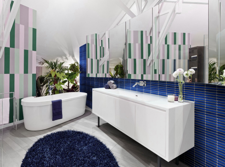 Мозаїка із керамограніту Mozaico de Lux CL-MOS GTTA27617(BHZX08258) Dark blue