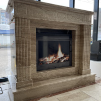 Портал для каміна Bravo Оскар Daino Reale мармур бежевий прямий Портал для каміна Bravo Оскар Daino Reale мармур бежевий прямий