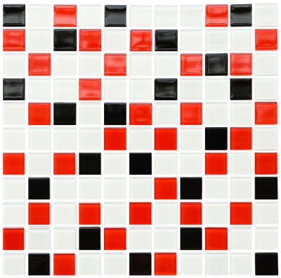 Мозаїка керамічна Kotto Ceramica GM 4007 C3 black/red m/white 300 х 300 х 4 ( 25 х 25 )