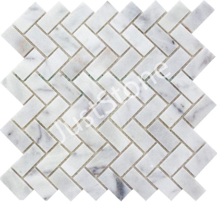 Мозаїка з мармуру Матова МКР-5СВ (47x23) White Mix