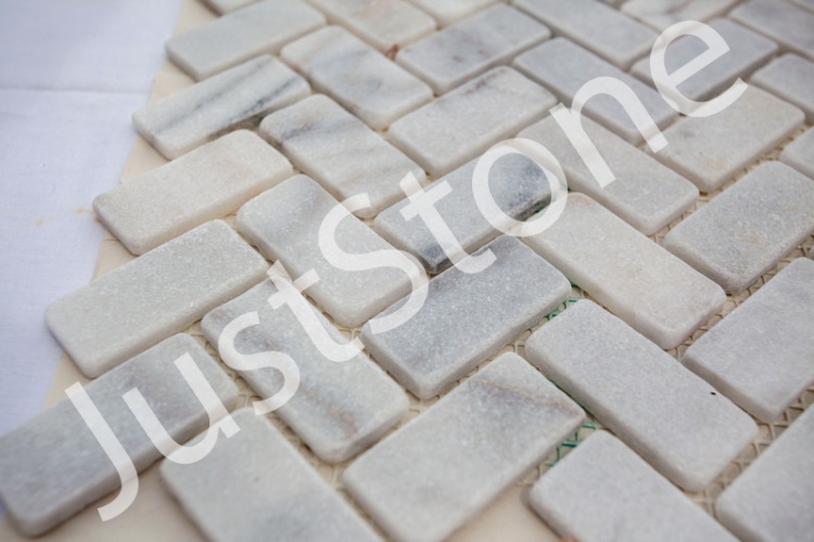 Мозаїка з мармуру Матова МКР-5СВ (47x23) White Mix