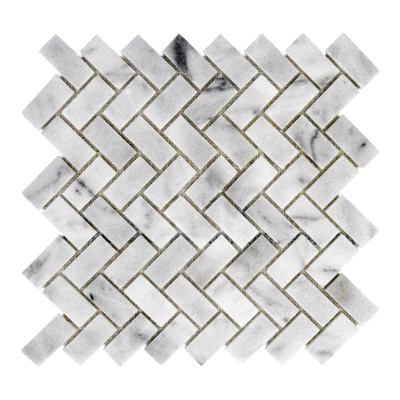 Мозаїка з мармуру Матова МКР-5СВ (47x23) White Mix