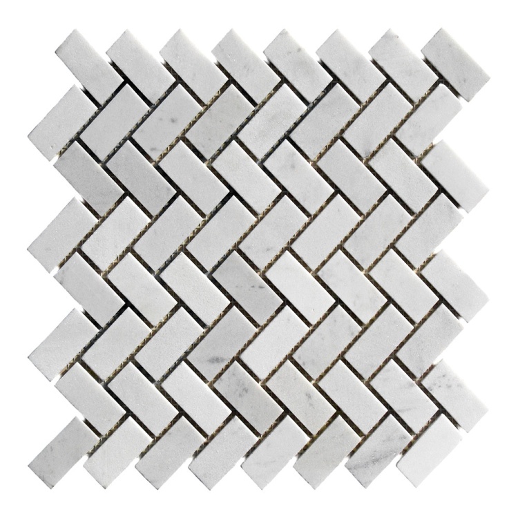Мозаїка з мармуру Матова МКР-5СВ (47x23) White Mix