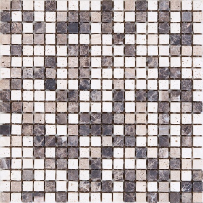 Мозаїка K-MOS Travertino Mix Emperador (15X15) Mozaico De Lux