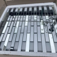 Мозаика зеркальная DecorStoneHub Zs-stik-GS графитовая с сатином 338х320 мм стик для спальни и кухни