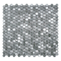 Мозаика Mozaico De Lux Cl-Mos CCLAYRK23031 Silver Mini Metal 30,4х32,2 см