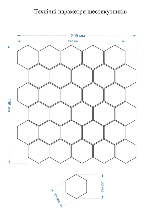 Мозаїка керамічна Kotto Ceramica HEXAGON HP 6031 295 х 295 х 9