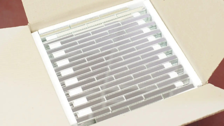 Мозаика зеркальная DecorStoneHub Zs-stik-Z серебристая 338х320 мм соломка для декора подиумов и сцен