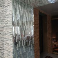 Мозаика зеркальная DecorStoneHub Zs-stik-ZS серебристая с сатином 338х320 мм стик для коридора и ниш