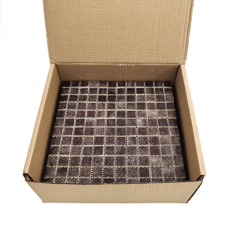 Мозаика стеклянная PW25207 DARK BROWN