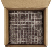 Мозаика стеклянная PW25207 DARK BROWN