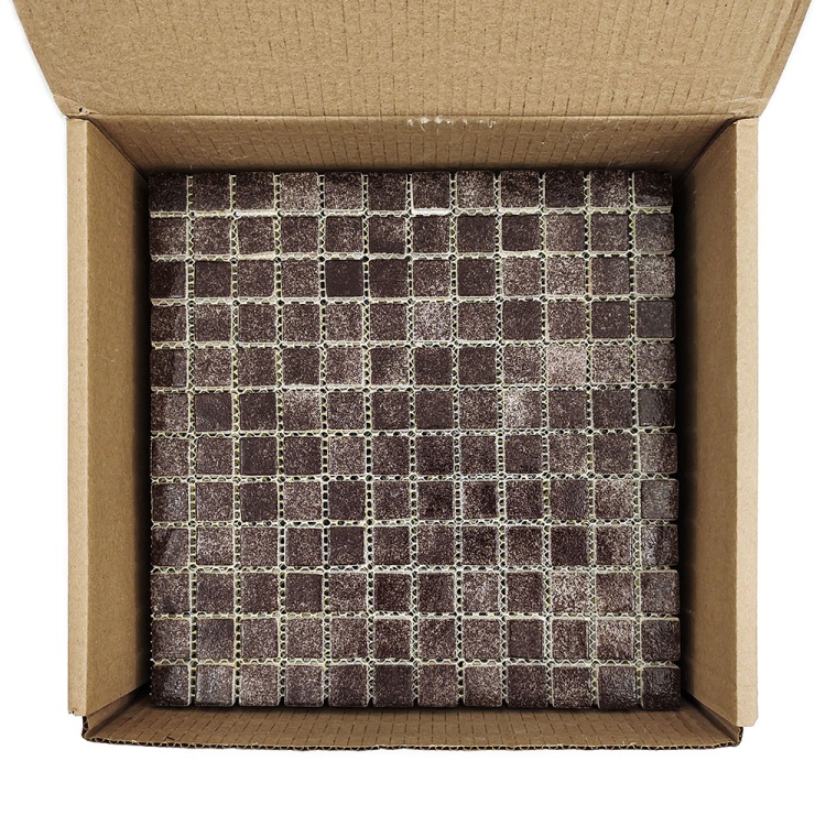 Мозаика стеклянная PW25207 DARK BROWN