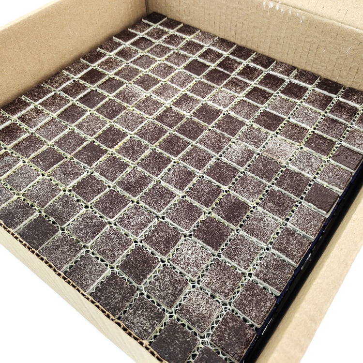 Мозаика стеклянная PW25207 DARK BROWN