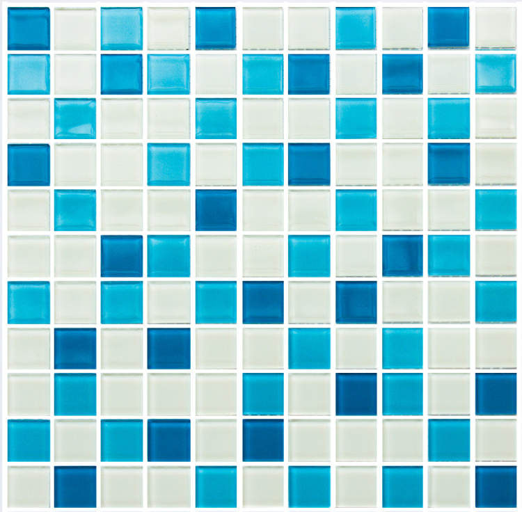 Мозаика керамическая Kotto Ceramica GM 4019 C3 blue d/blue m/white  300 х 300 х 4   ( 25 х 25 )