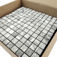 Мозаїка скляна TRAVERTIN GREY AquaMo