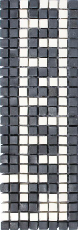 Мозаїка з керамограніту Kotto Ceramica MI7 K060608 Eleganza фриз кутовий Nero/Salino 300х96х10 (10х10)