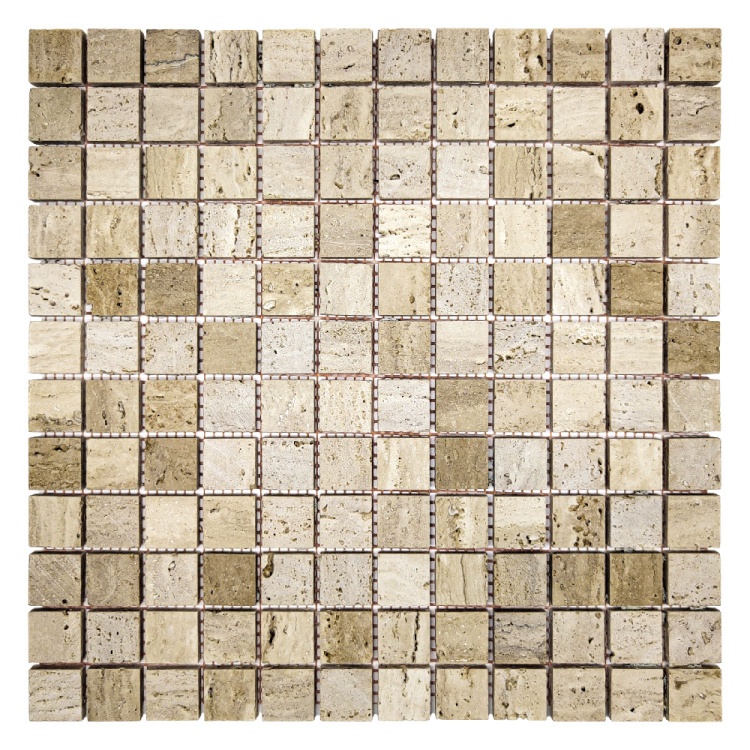 Мозаїка з травертину Матова МКР-2СН (23x23) Travertine Classic 