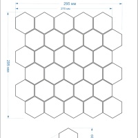 Мозаїка керамічна Kotto Ceramica HEXAGON HP 6050 295х295х9