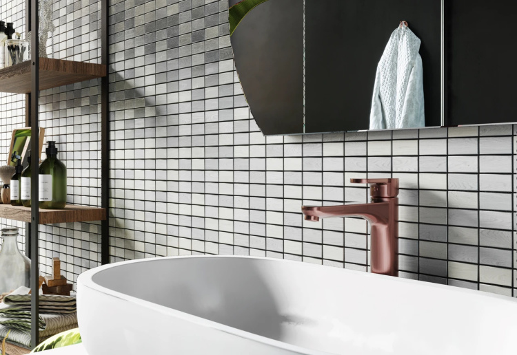 Мозаїка з керамограніту Kotto Ceramica MI7 23460101C Grigo Caldo 300 x 300 х 7 (прямокутник 23 x 46)