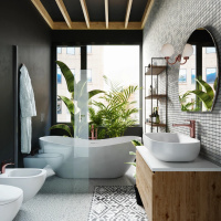 Мозаїка з керамограніту Kotto Ceramica MI7 23460101C Grigo Caldo 300 x 300 х 7 (прямокутник 23 x 46)
