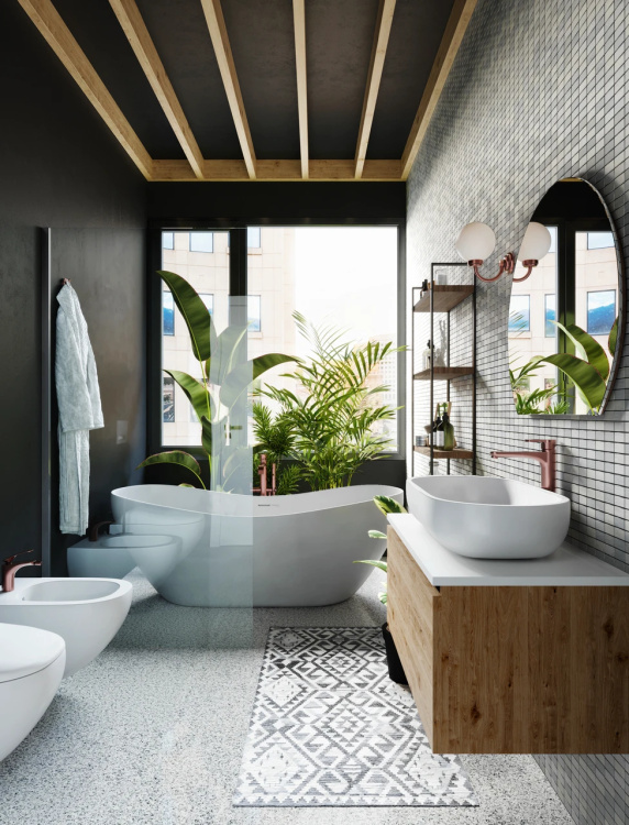 Мозаїка з керамограніту Kotto Ceramica MI7 23460101C Grigo Caldo 300 x 300 х 7 (прямокутник 23 x 46)