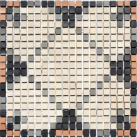 Мозаїка з керамограніту Kotto Ceramica MI7 K060700 Lviv Legends рапорт Beige/Focato/Buchero/Nero