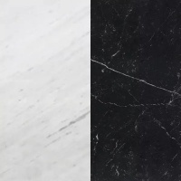 Портал для камина Bravo Прага Polaris + Nero Marquina мрамор белый/черный прямой