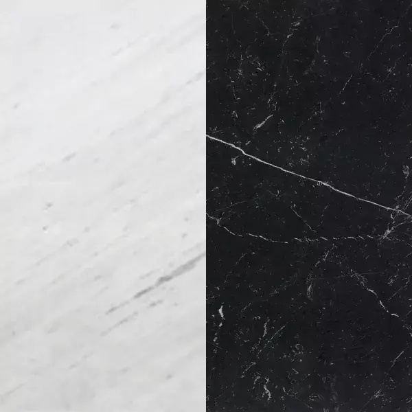 Портал для камина Bravo Прага Polaris + Nero Marquina мрамор белый/черный прямой