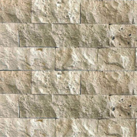 Плитка з травертину Classic Light Split Face 2х10см х FL (вільна довжина) бежева з колотою поверхнею