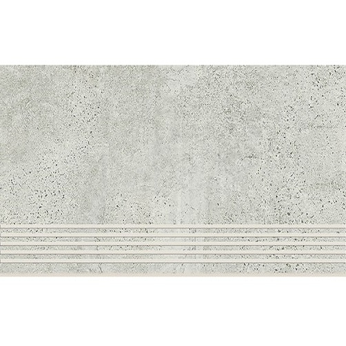 Сходинка з керамограніту Newstone Light Grey Steptread світло-сіра 8x598x298 мм